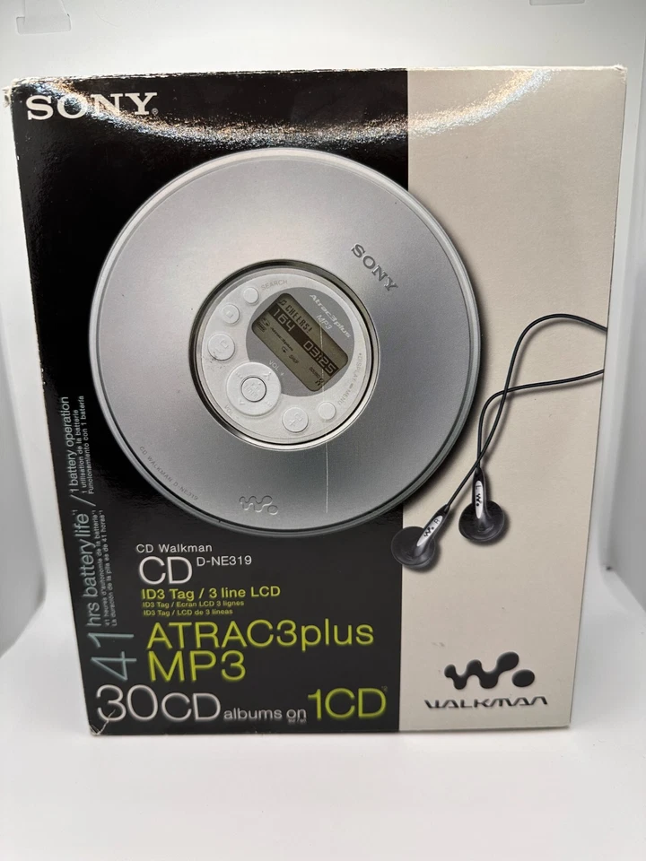 Sony DNE319 MP3/ATRAC CD Walkman – Neu & OVP, Silber, Top Zustand (D-319NE/ LC)