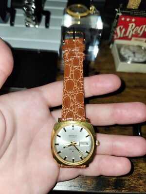 VTG NOS Near Mint ConditioBenrus Automatic Sea Lord 14K Gold Electroplate Bezel 