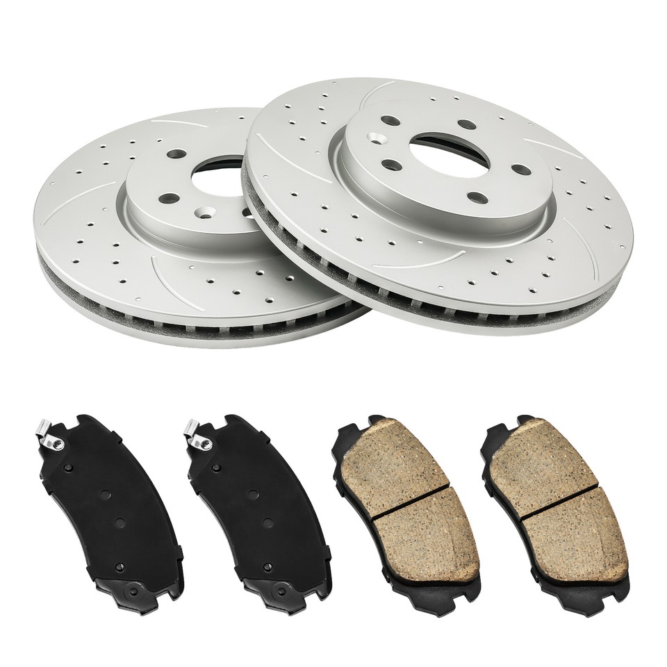 Front Drilled Rotors Brake Pads for Chevy Equinox Malibul Impala GMC
