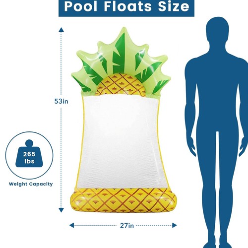 HBN Fruit Inflatable Pool Hammock Float, 2 Pack Water Lounges, Multi-Purpose - Picture 7 of 8