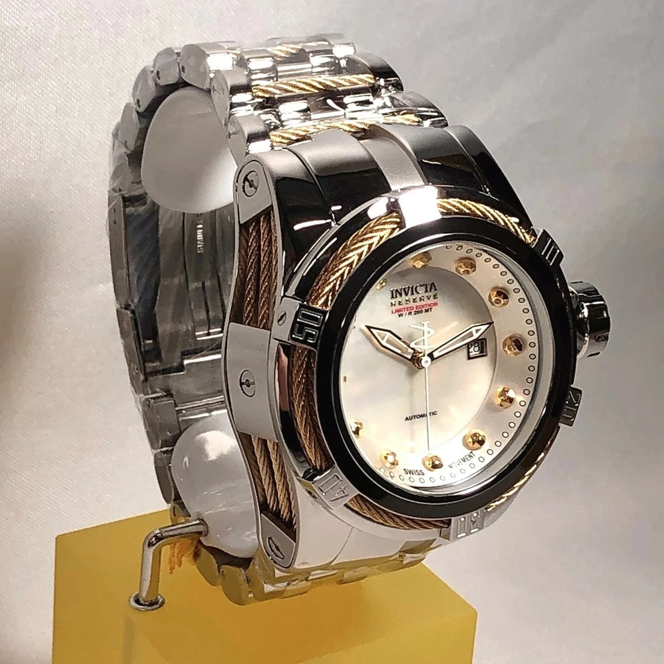 INVICTA 29224 52 мм Silvr/Gld болт Zeus Heritage *LE/300* Auto бриллиант Acc. Часы - Изображение 3 из 4