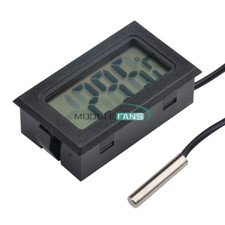 Digital LCD Probe Gauge Insert Temperature Thermometer Thermograph for Aquarium