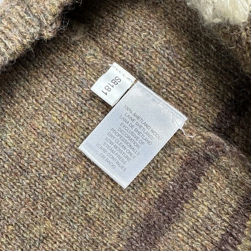 VTG 1999 Susan Bristol Sheep Sweater Vest Shetland Wool Large Brown Lambs *Holes - Afbeelding 14 van 14