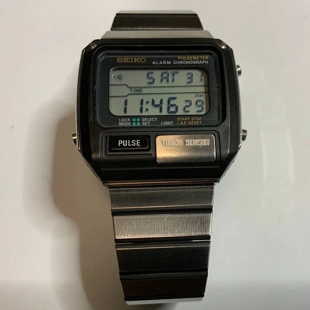 SEIKO ALARM CHRONO PULSE METER 80S VINTAGE DIGITAL from Japan