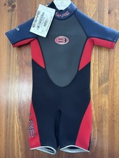Bare Kids 2mm Shorty Wetsuit, Junior Size 8-Red