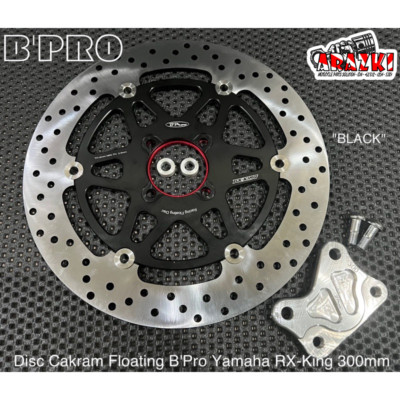 YAMAHA RX135 RXKING RXK FRONT DISK BRAKE BLACK UP SIZE 300MM BPRO RACING