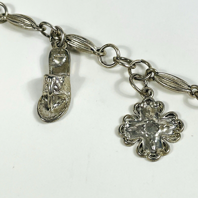 Brighton Chain Belt Silver Tone Fashion Shoe Purse Heart 