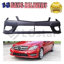 Front Bumper Cover Black Fits 2012-2015 Mercedes Benz C250 C350 2012-2014 C300