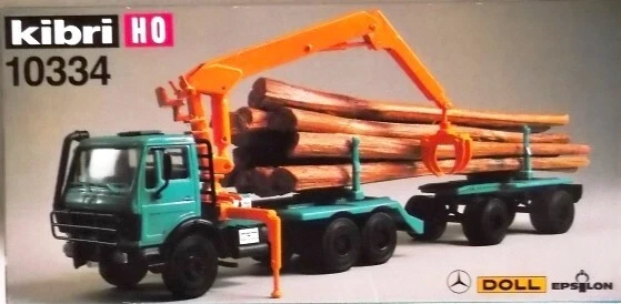 KIBRI 1:87 # 10334 - MERCEDES Logging Truck With Crane - KIT - Immagine 2 di 2