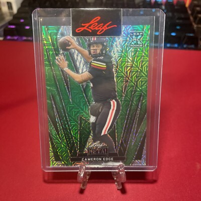 2024 Leaf Metal Football Cameron Edge 1/1 Pre-Production Green Mojo TA301