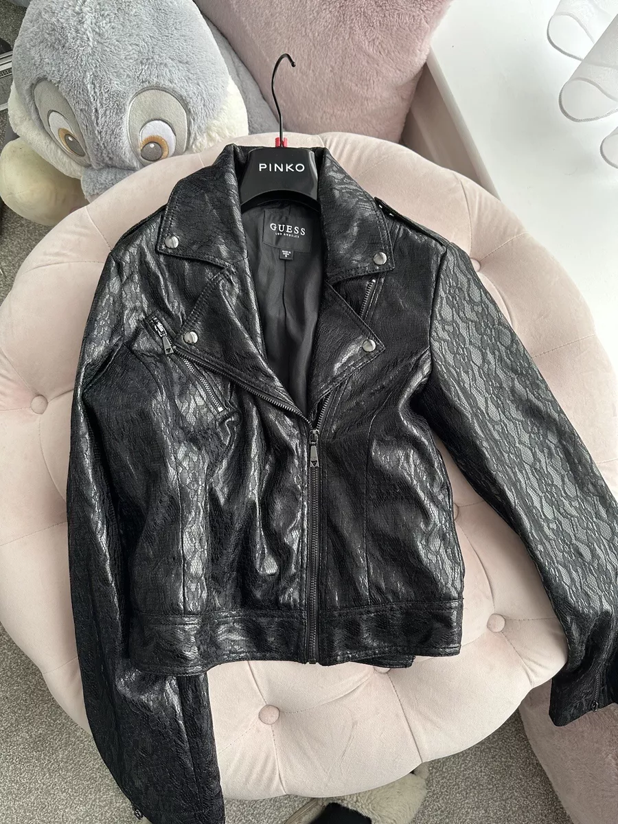 guess Zip Up Black jacket with lace Size 6 eBay