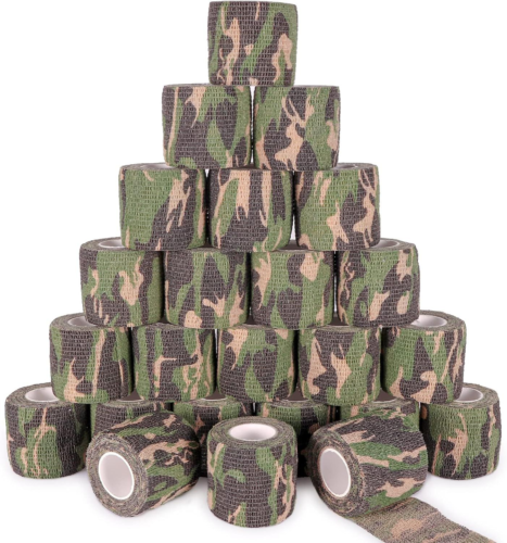 24Pack Self Adherent Cohesive Bandage Wrap, 2” x 5 Yards Flexible Grip Tape Camo