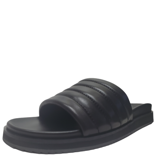 Mens Story Quilted Leather Slide Sandal 