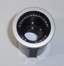 Vintage Coated Anastigmat Lens 4in f/3.5