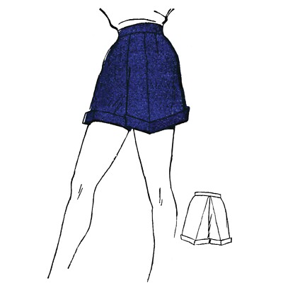 Vintage 1950s Sewing Pattern, Shorts Waist: 25” (63cm) UK