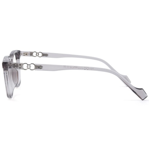Eckige Kunststoffbrille für Herren Damen leichte Schlüsselloch Brille Brillengestell glänzend schwarz - Bild 9 von 22