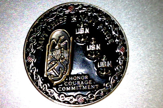 US Navy USS Consttuton "old Ronsdes" Chef Petty Offcer CPO Commemoratve Challenge Con - Foto 9