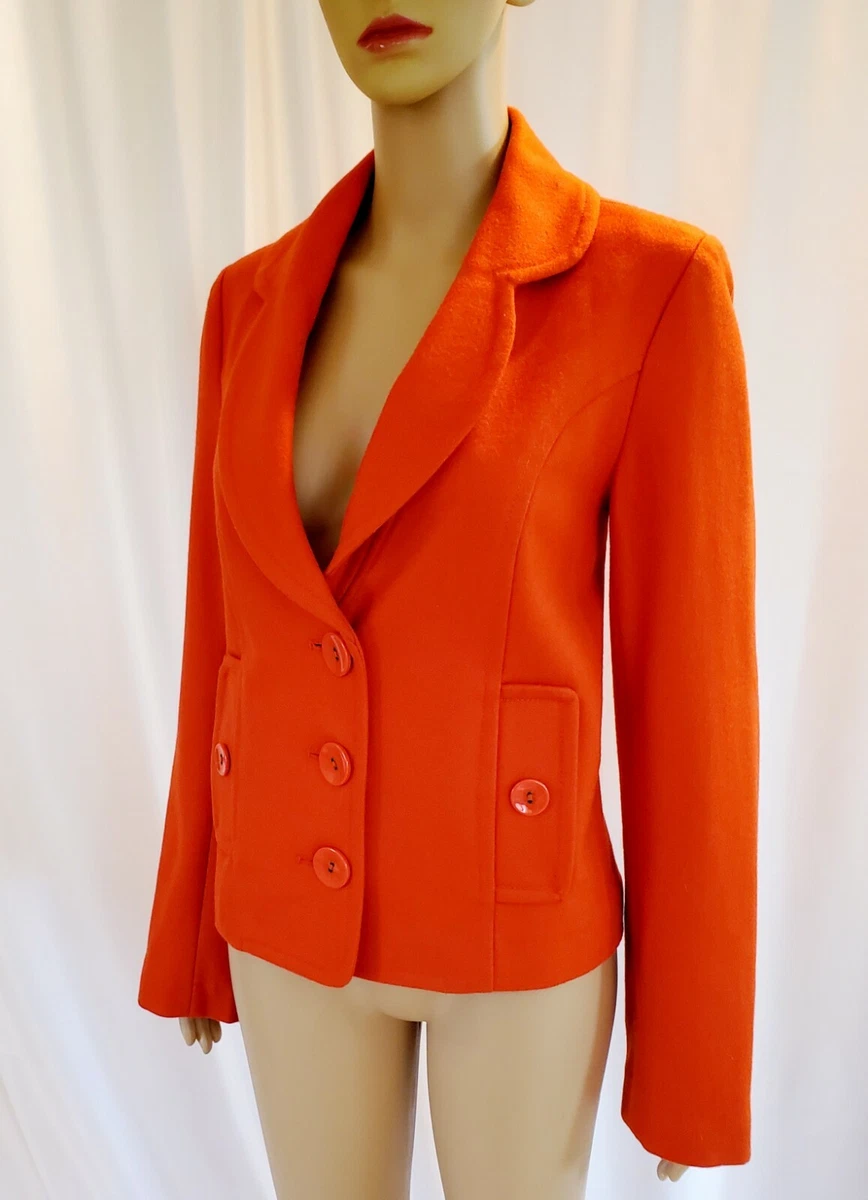 Anthropologie Tulle Orange Coat Size M | eBay