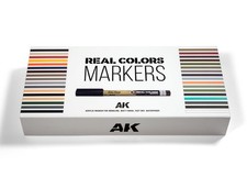 Ak Real Colors Marker Set 34 Count Multi Colored Marking Pens In Box
