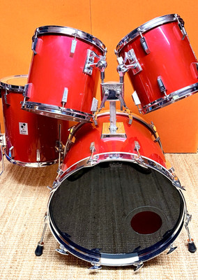 80 s Sonor Phonic Plus Shellset 22,12,13,16 Drumset Candy Apple Red