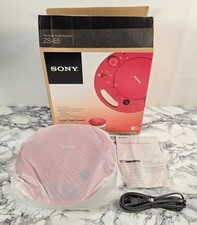 NEW - Sony Model ZS-E5 Red  White Personal CD Player Boombox Radio With Box