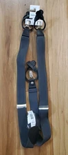 Perry Ellis Portfolio Leather End Button Suspenders Dark Gray Textured