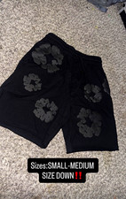 Denim tear Shorts Black/Gray Floral Pattern E...