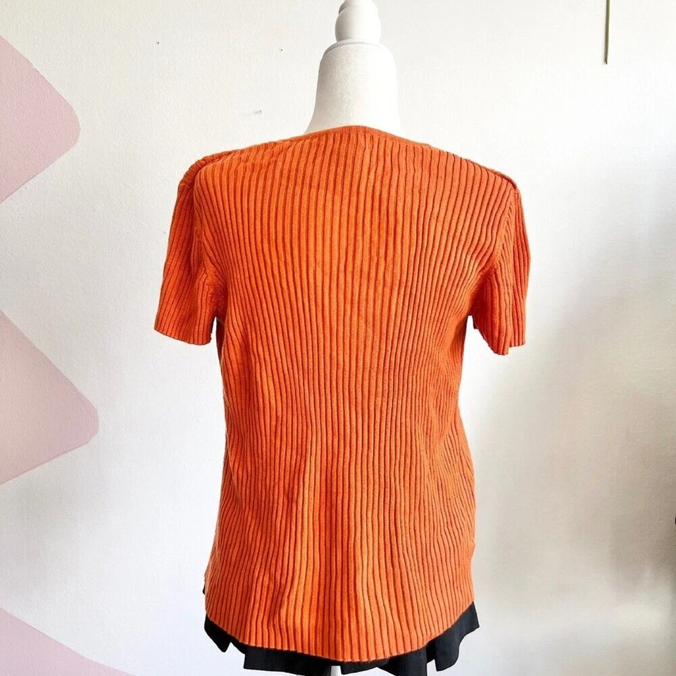 Top Vintage Naranja Cuentas, Y2K Boho 2000s Festival 90s Retro XL Foto 3 de 4