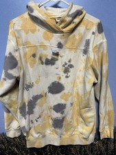 NIKE Classic Women's Oversized XS Tie Dye Splatter Aged Fleece Hoodie Sweatshirt