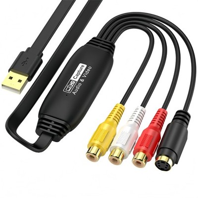 VHS to Digital Converter - USB Video Capture Card for PC and Mac 