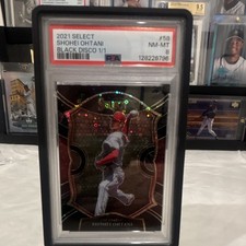 Panini 2021 Select Shohei Ohtani Black Disco 1/1 #58 PSA 8