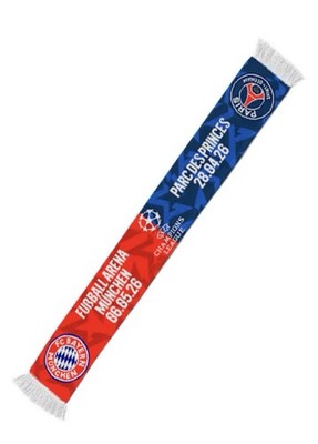 SCHAL FC BAYERN MÜNCHEN - PSG 06.05.2026 SCARF MAI 26 CHAMPIONS LEAGUE