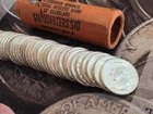 1959-D BU Silver Washington Quarter from OBW Rolls $FREE SHIPPING$
