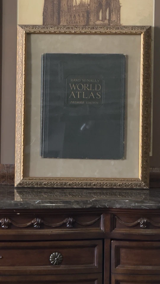 1934 Rand McNally World Atlas – Premier Edition (Copyright 1931)| Rare  Wall Art - Image 2 of 4