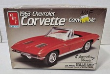 Amt Chevy Corvette - 1963 Convertible Model Kit Open Box 6774