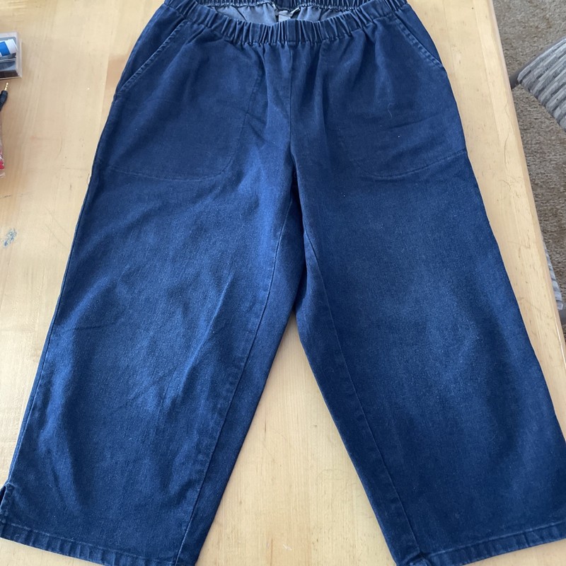 Woma Within 16W Petite Capri Dark Blue Jeans