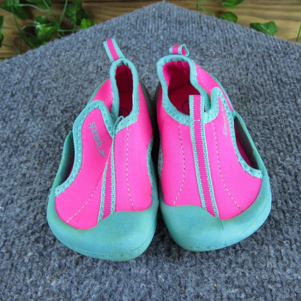 Speedo Girls Water Sox Talla T 5-6 Mediano Rosa Gancho y Lazo Sintético Foto 2 de 4