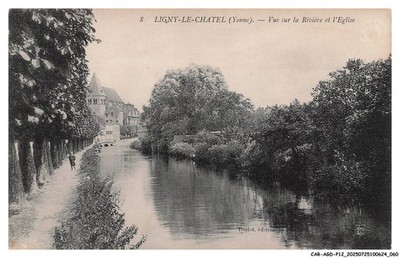 CAR-AGDP12-0682-89 - LIGNY-LE-CHATEL - Blick Auf Fluss Und Kirche