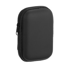 Earbuds Earphone Cases, EVA EarBuds Zipper Holder with Mesh Pocket,Black