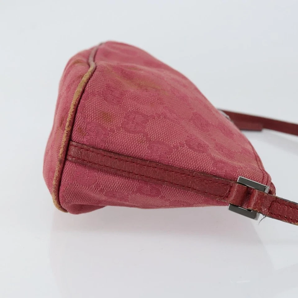 GUCCI GG Bolsa Accesorio Lona Rosa 07198 Auténtico ep11501 Foto 4 de 4