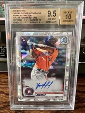2020 Bowman Chrome Yordan Alvarez Rookie Auto Atomic Refractor /100 