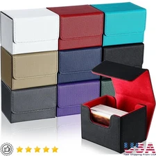 10 Pack Card Deck Storage Case PU Leather Magnetic Closure Game Card Holder New