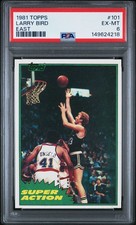 1981 TOPPS EAST #101 LARRY BIRD PSA 6
