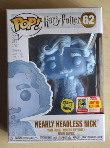 Funko SDCC 2018 Harry Potter GITD Nearly Headless Nick Pop #62 Official Sticker