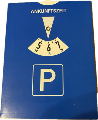 3 St. Parkscheibe StVO-konform Auto Parkscheibe blau