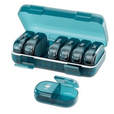 Pill Organizer 2 Times a Day, Large Weekly Pill Box 7 Day, Daily Am Pm Pill C...