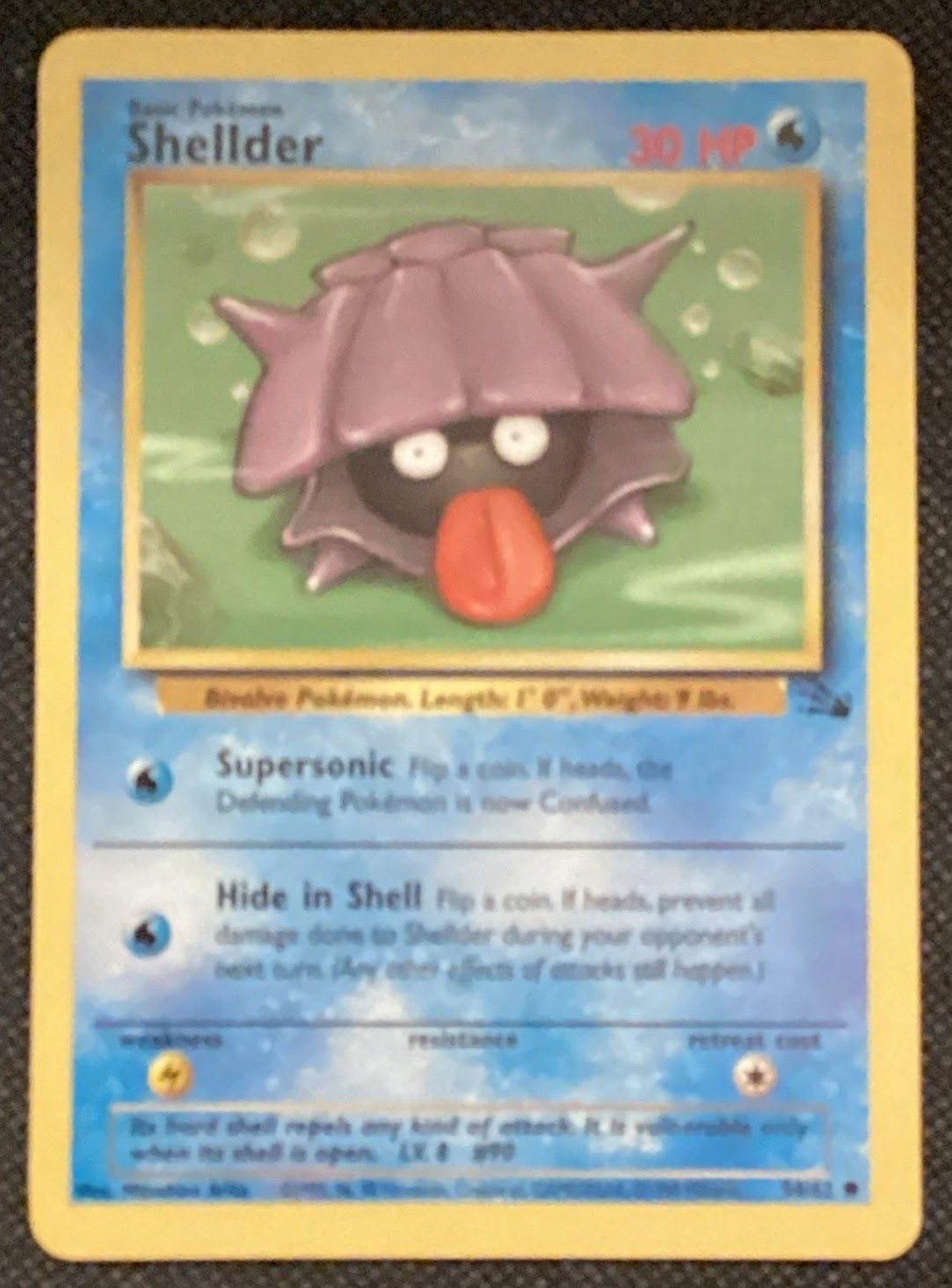 1995 Pokemon Fossil Shellder 54/62
