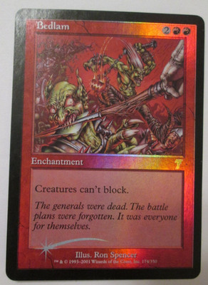 Bedlam FOIL 7th Edition Red Rare Foil MTG Magic LP Card