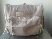 Jujube The Satchel Diaper Bag Backpack Brown and Pink Adjustable Straps Pockets