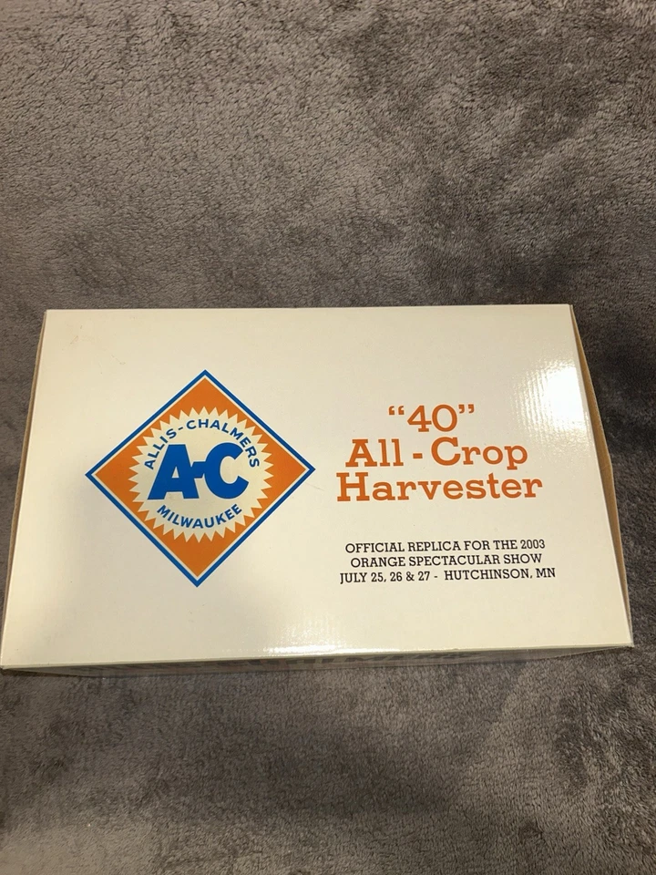 Allis Chalmers All Crop 40 Harvester 1/16 Resin 03  Orange Spectacular SpecCast - Image 2 of 4